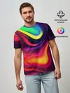 Мужская базовая футболка / Неоновые пятна