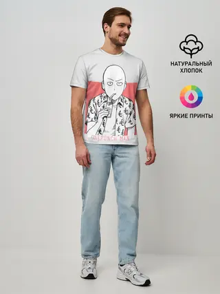 Мужская базовая футболка / Saitama