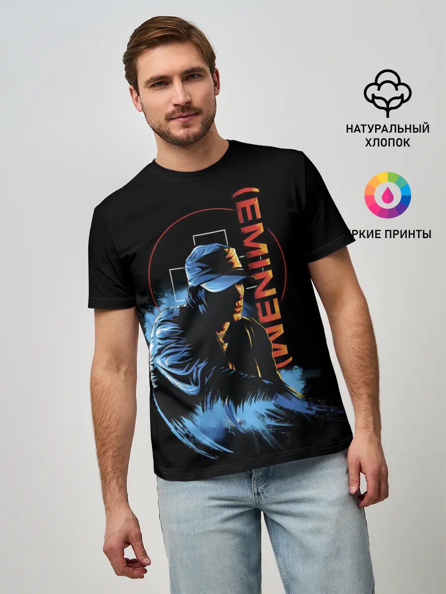 Мужская базовая футболка / Эминем на концерте
