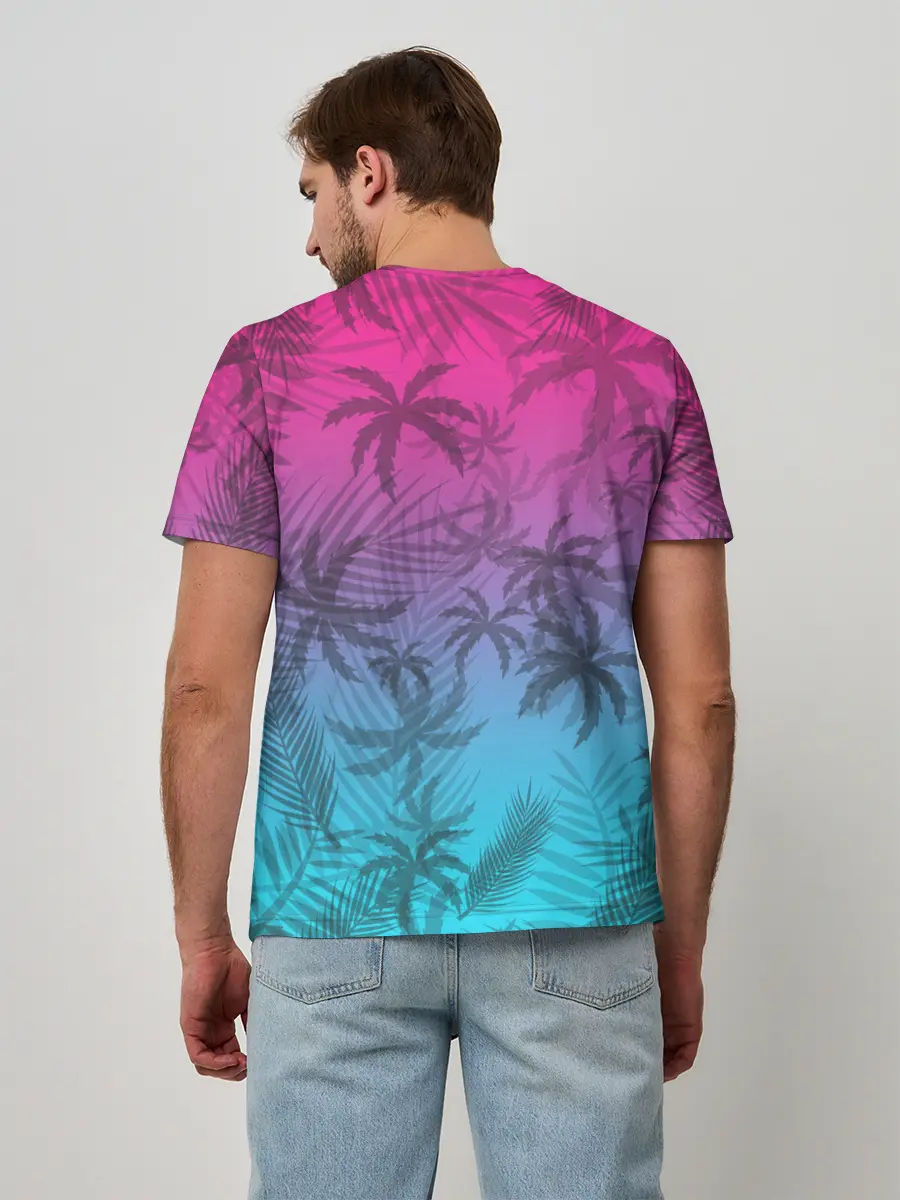 Мужская базовая футболка / РЕТРО ПАЛЬМЫ