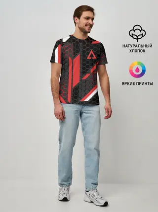 Мужская базовая футболка / CS GO CYREX 3D | КС ГО САЙРЕКС