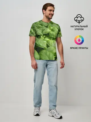 Мужская базовая футболка / Неоновый базилик