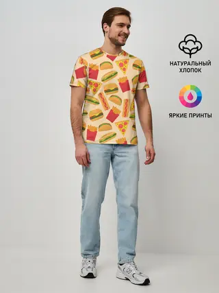 Мужская базовая футболка / Фастфуд
