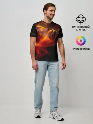 Мужская базовая футболка / Fire Girl