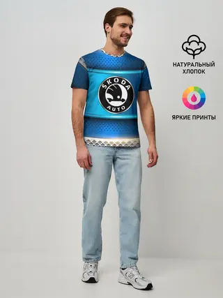 Мужская базовая футболка / SKODA sport collection