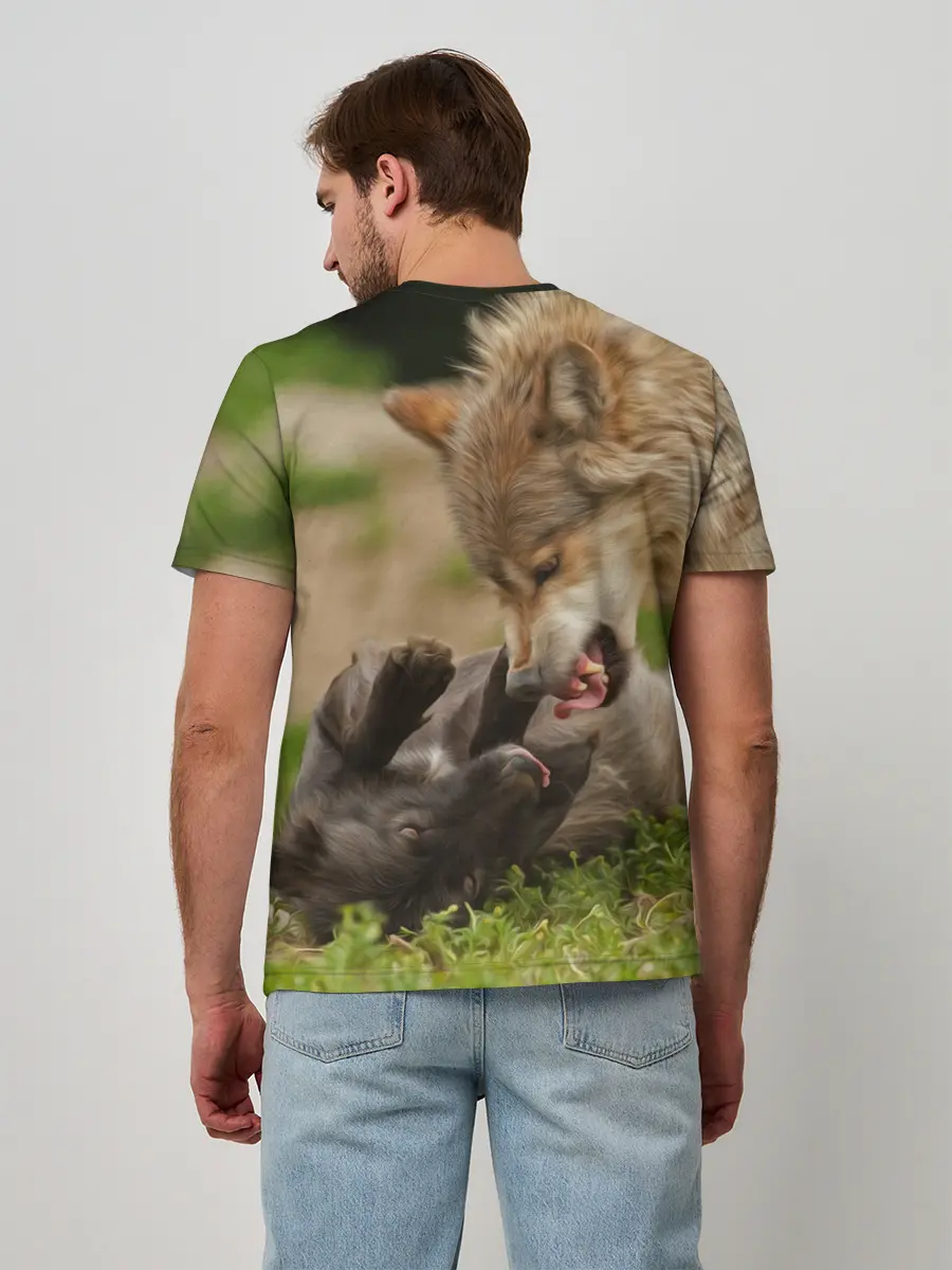 Мужская базовая футболка / Волки