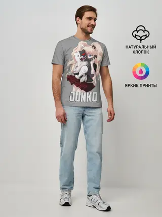 Мужская базовая футболка / MONOKUMA / JUNKO