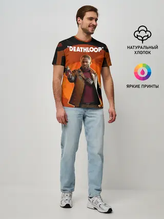 Мужская базовая футболка / Кольт на фоне Джулианны