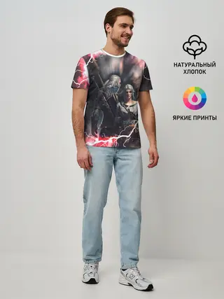 Мужская базовая футболка / Цирилла | Геральт