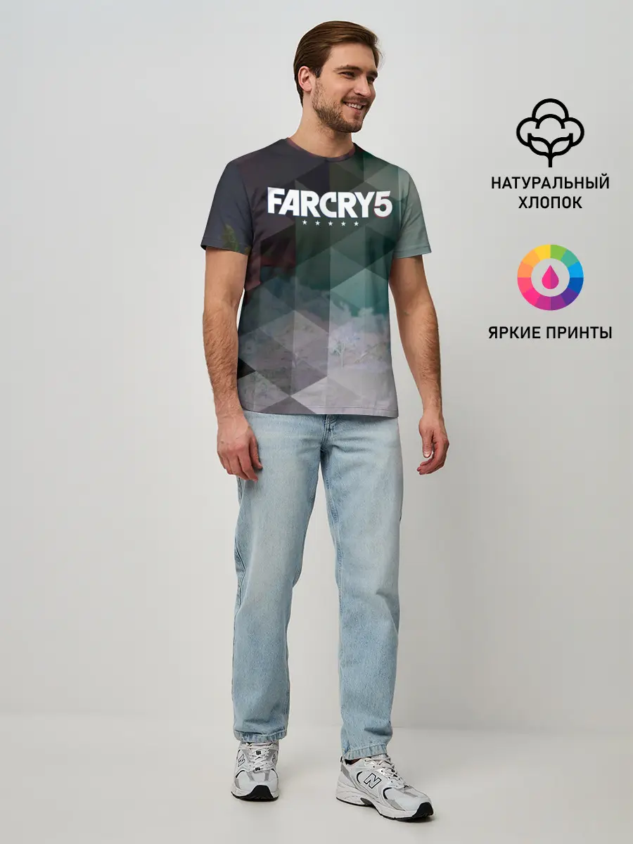 Мужская базовая футболка / FarCry polygon
