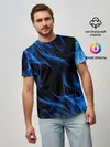 Мужская базовая футболка / BLUE FIRE FLAME
