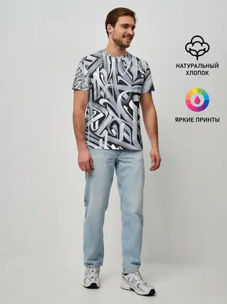 Мужская базовая футболка / Каллиграфия