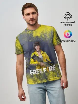 Мужская базовая футболка / GARENA FREEFIRE | БАТЛГРАУНД