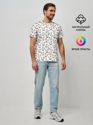 Мужская базовая футболка / Рожицы