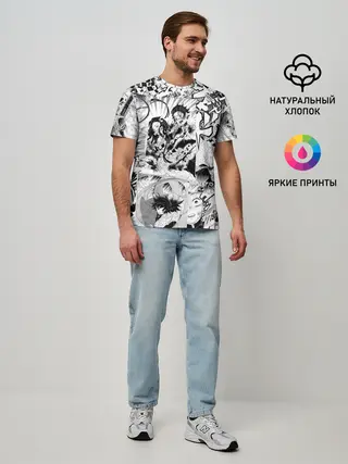 Мужская базовая футболка / Клинок, рассекающий демонов, МАНГА