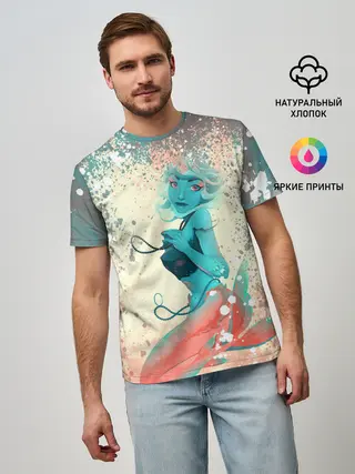 Мужская базовая футболка / Русалочка | Mermaid