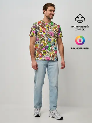 Мужская базовая футболка / Граффити монстров