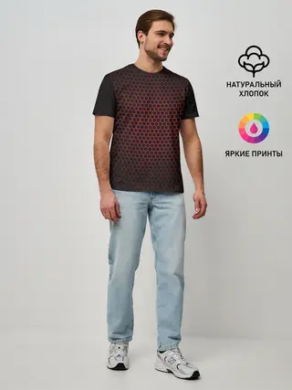 Мужская базовая футболка / Металлическая сетка