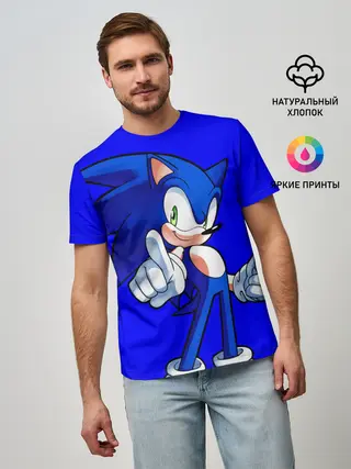 Мужская базовая футболка / SONIC