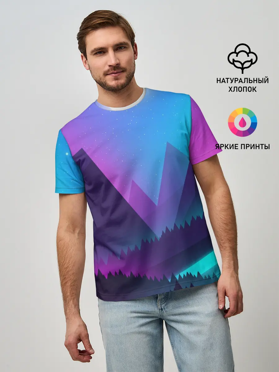 Мужская базовая футболка / NEON FOREST