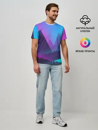 Мужская базовая футболка / NEON FOREST