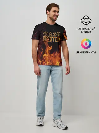 Мужская базовая футболка / led zeppelin