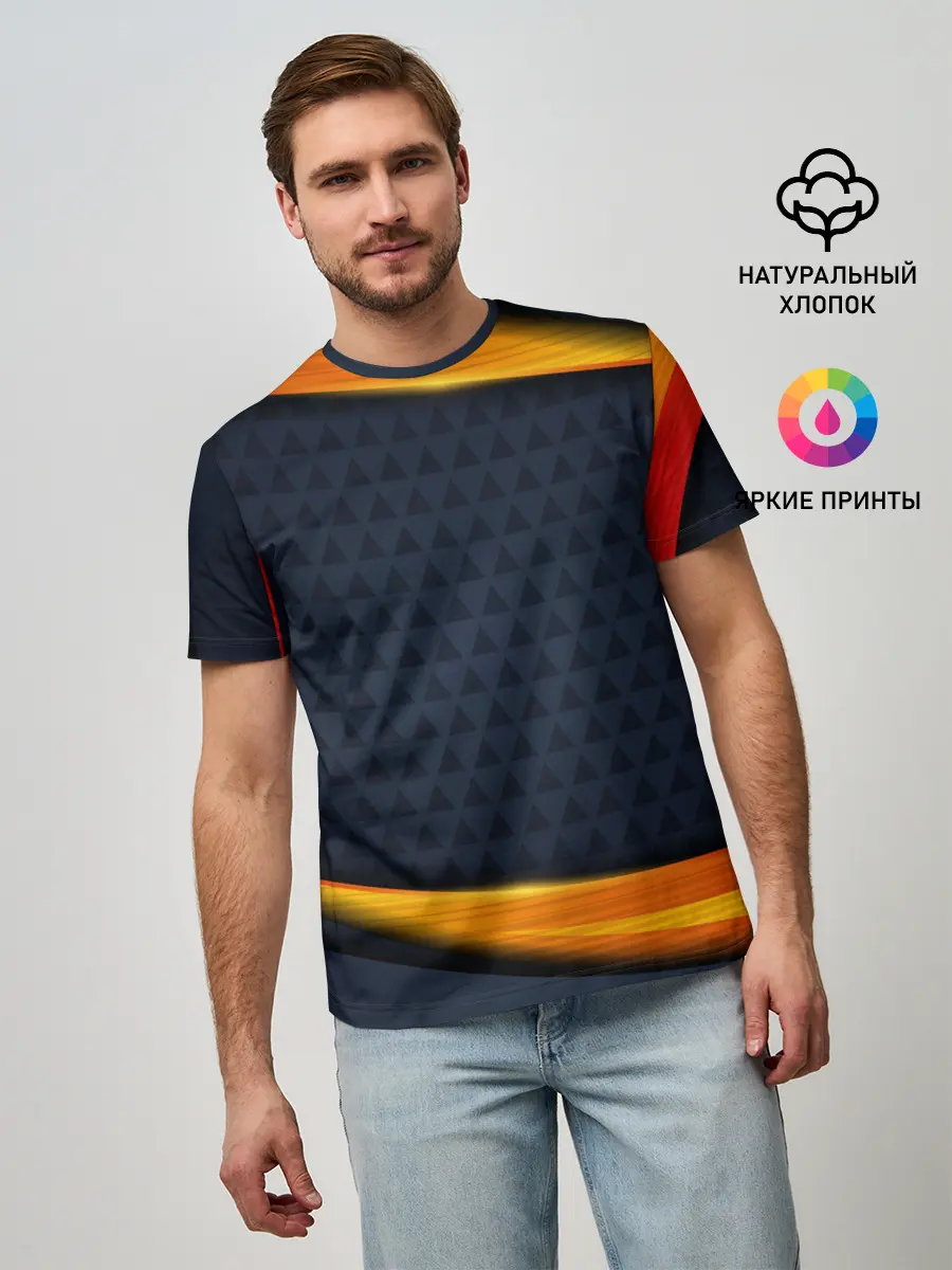 Мужская базовая футболка / Sport Dark style