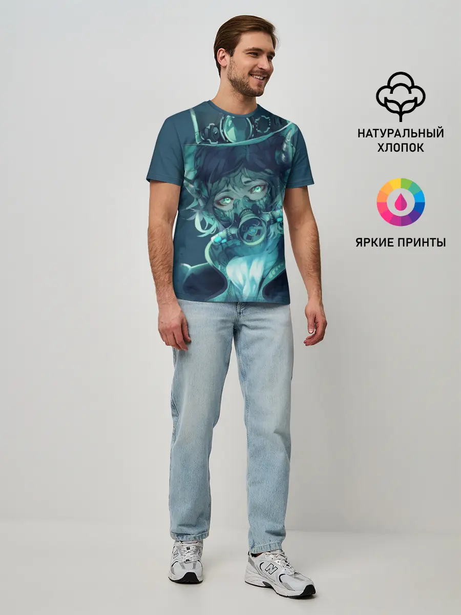 Мужская базовая футболка / Маска. Аниме