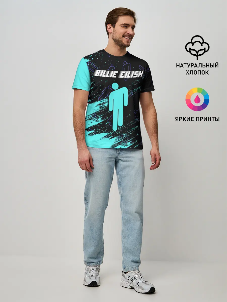 Мужская базовая футболка / BILLIE EILISH / БИЛЛИ АЙЛИШ