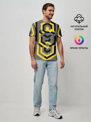 Мужская базовая футболка / Геометрия узор