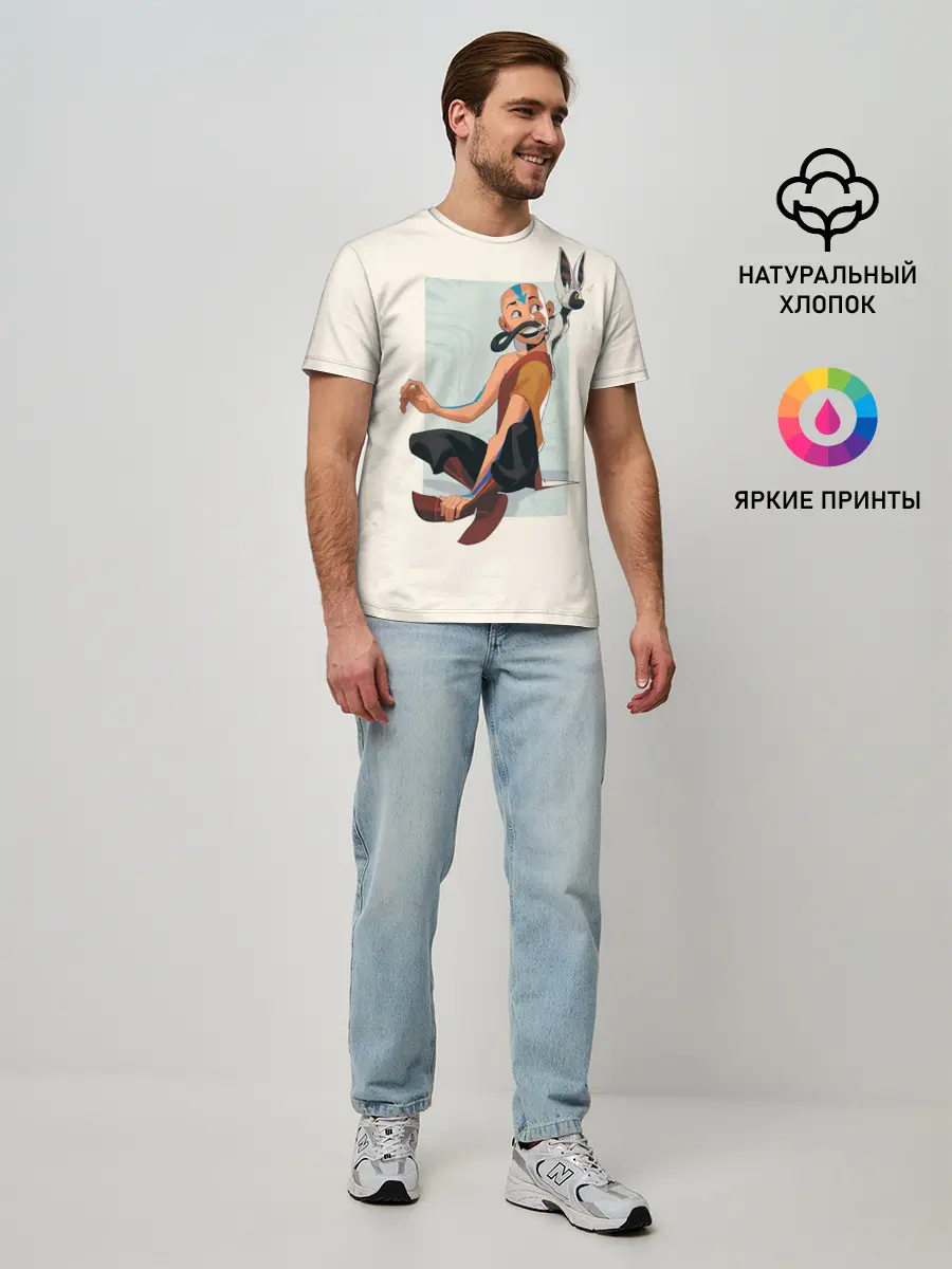 Мужская базовая футболка / Aang avatar