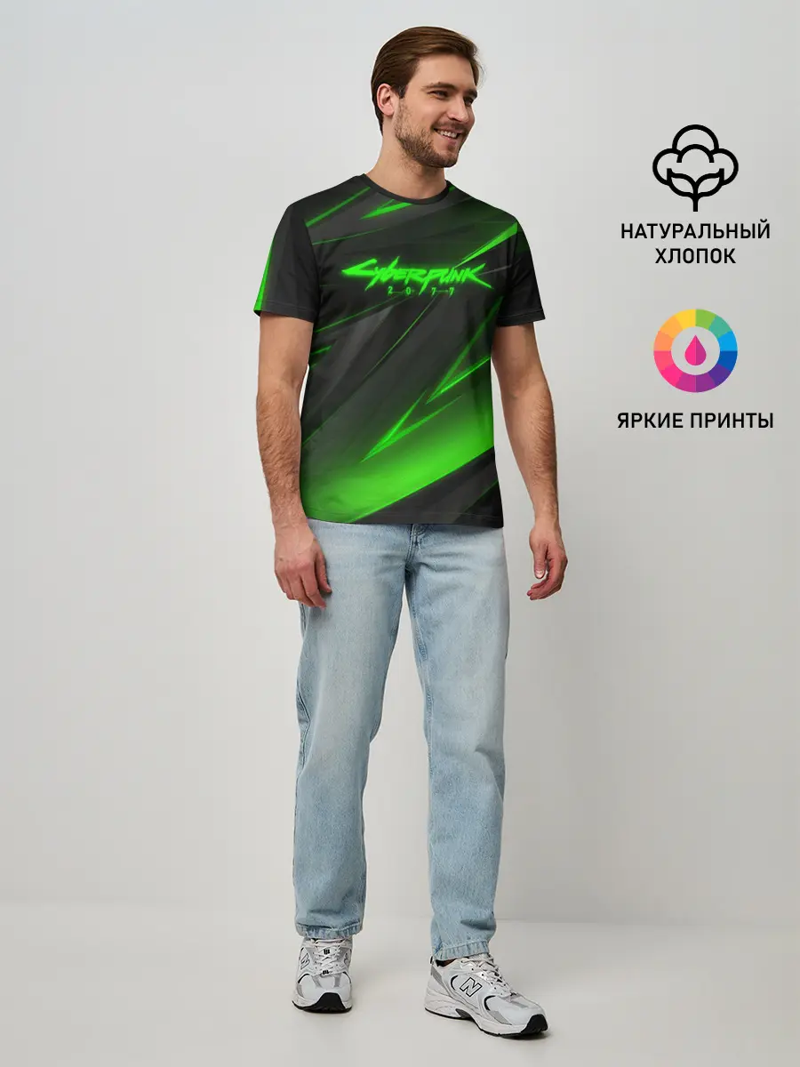 Мужская базовая футболка / CYBERPUNK 2077