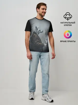 Мужская базовая футболка / Одинокий волк