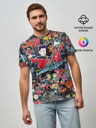 Мужская базовая футболка / Нижние палубы стикерпак