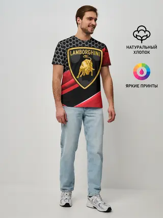 Мужская базовая футболка / Lamborghini