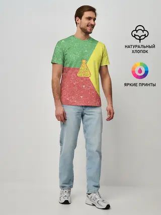 Мужская базовая футболка / Колба на фоне АПВ 3.1.8