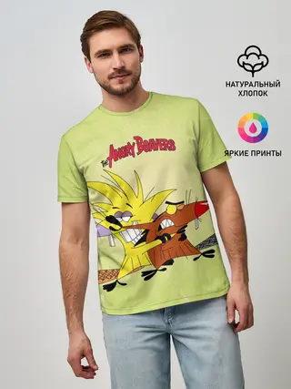 Мужская базовая футболка / Крутые бобры