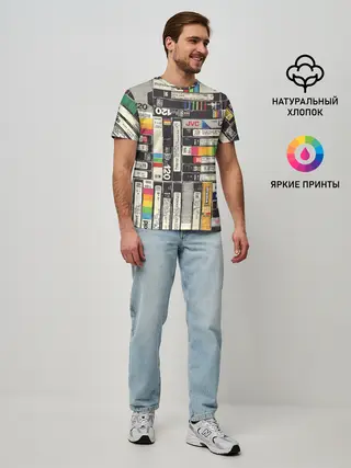 Мужская базовая футболка / VHS-кассеты