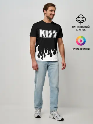 Мужская базовая футболка / Kiss