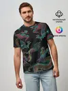 Мужская базовая футболка / Цветные драконы