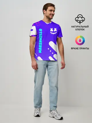 Мужская базовая футболка / MARSHMELLO / МАРШМЕЛЛОУ