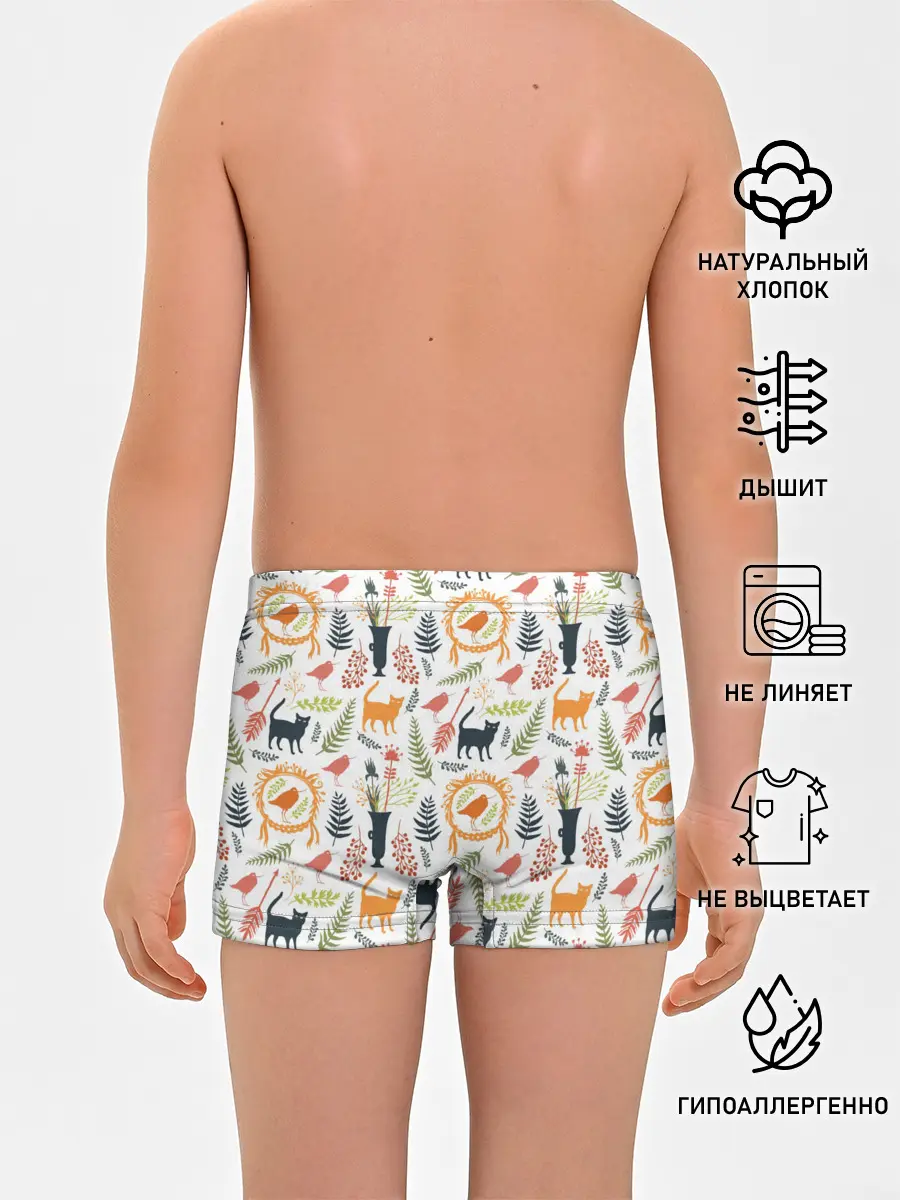 Трусы для мальчиков / О кошках и птичках