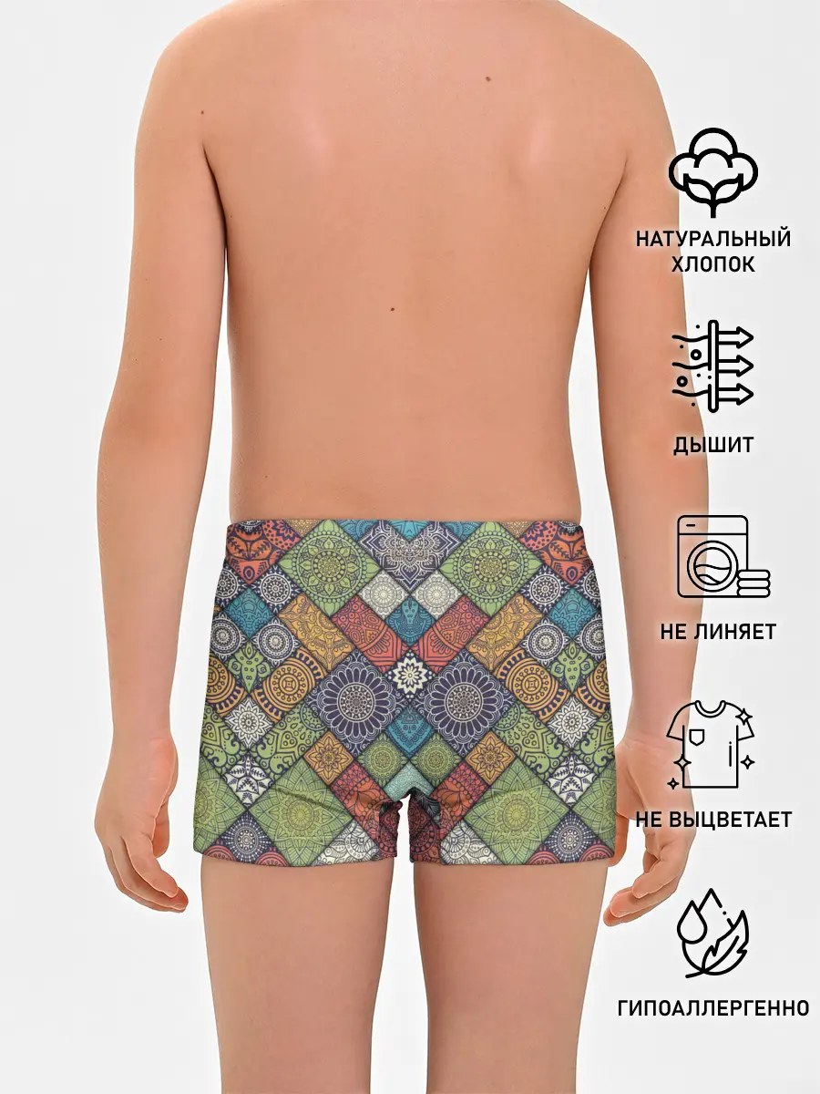 Трусы для мальчиков / ЛОСКУТНАЯ ВЫШИВКА