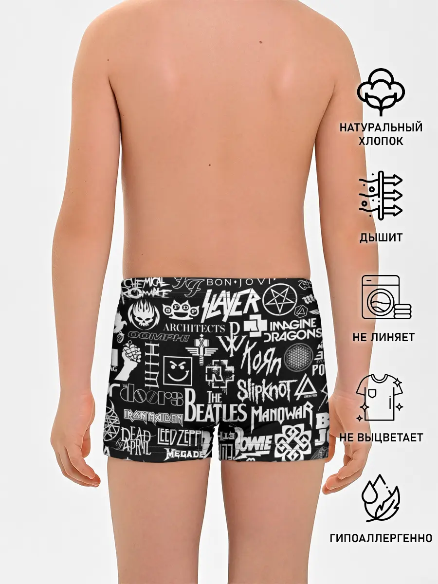 Трусы для мальчиков / ЛОГОТИПЫ РОК ГРУПП