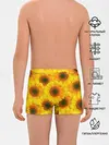 Трусы для мальчиков / Принт подсолнухи желтый