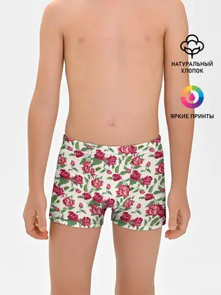 Трусы для мальчиков / Цветочный узор