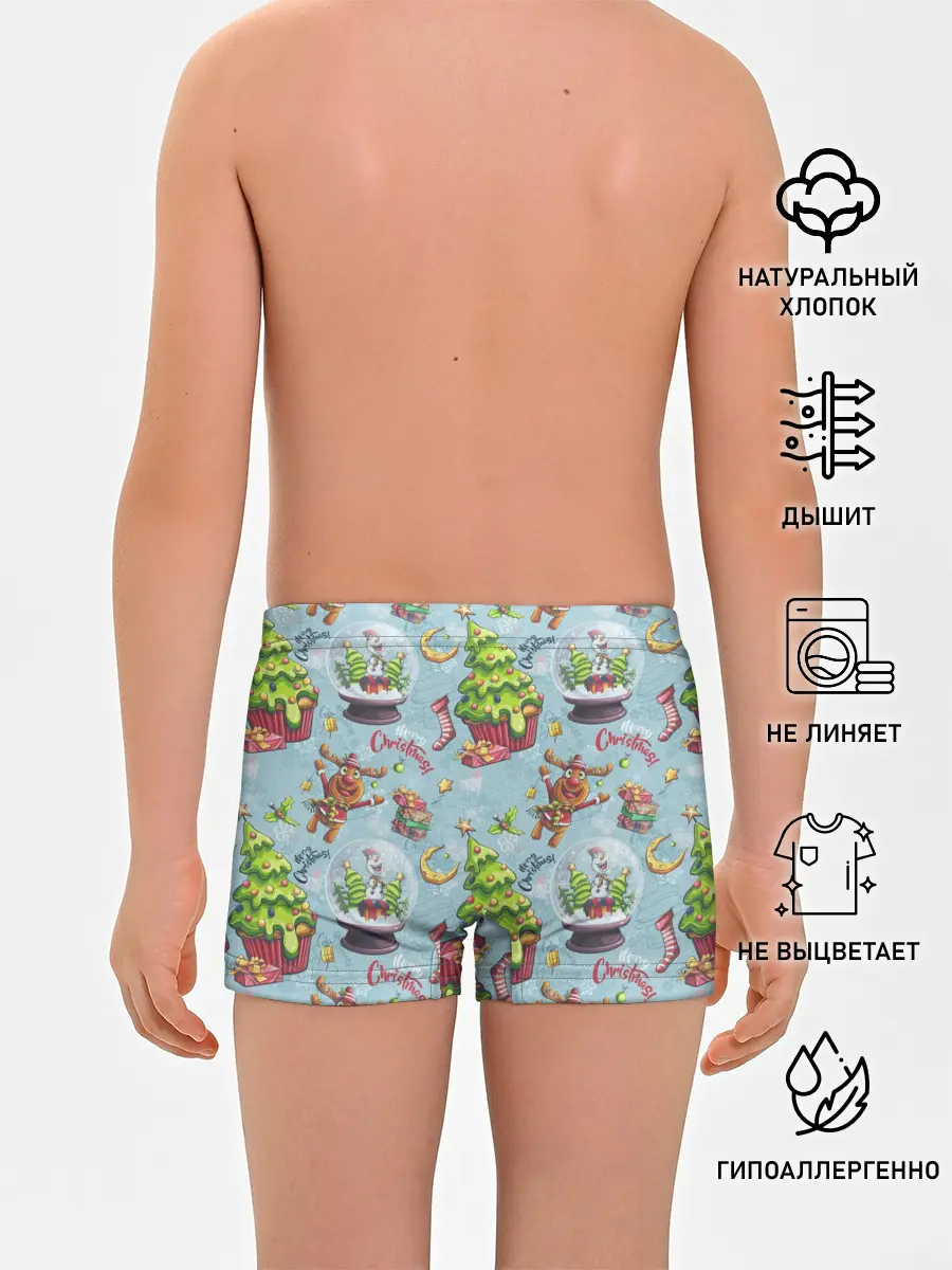 Трусы для мальчиков / Merry Christmas Pattern