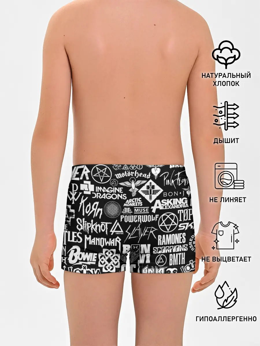Трусы для мальчиков / ЛОГОТИПЫ РОК ГРУПП