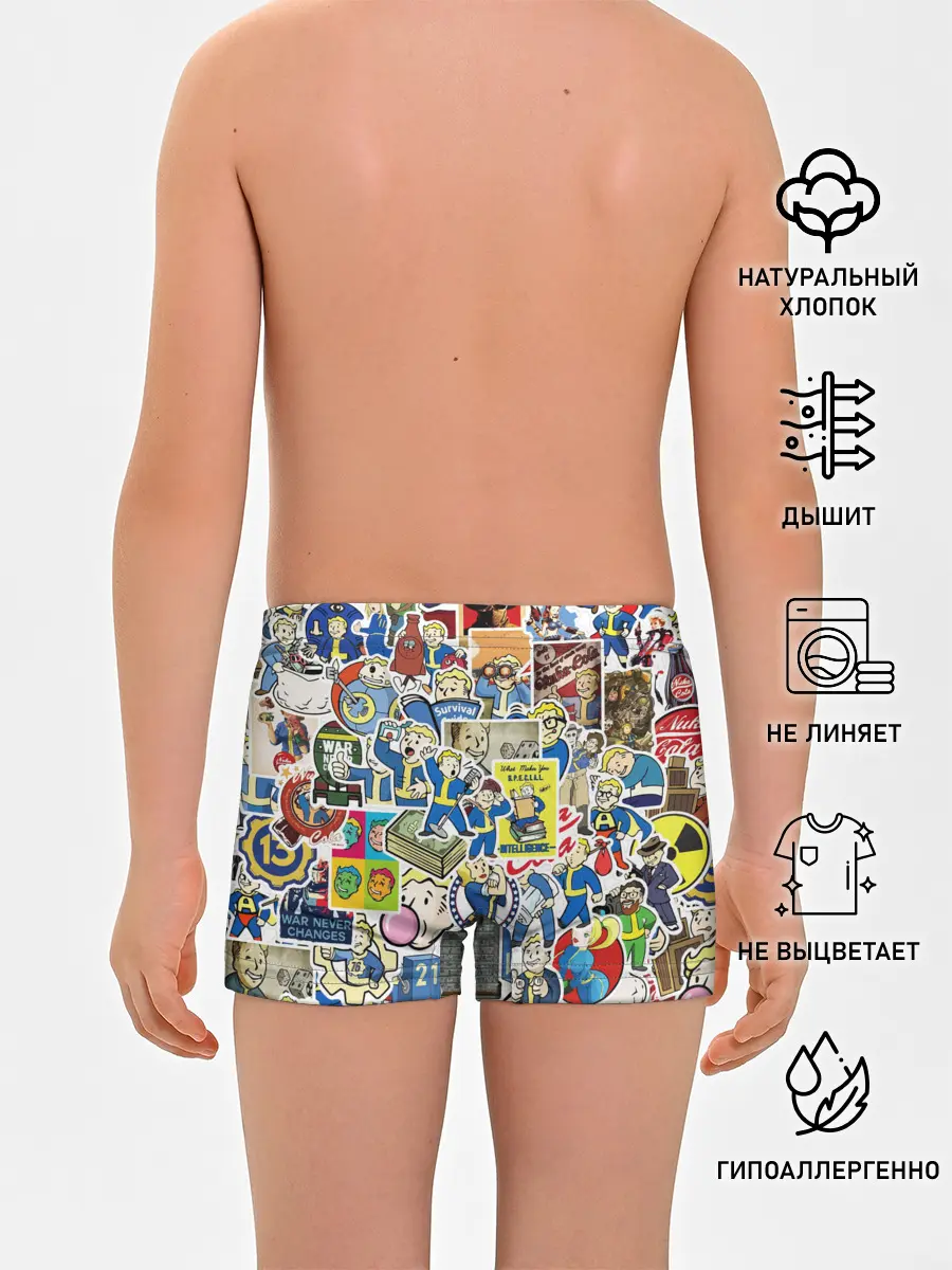 Трусы для мальчиков / FALLOUT STICKER BOMBING
