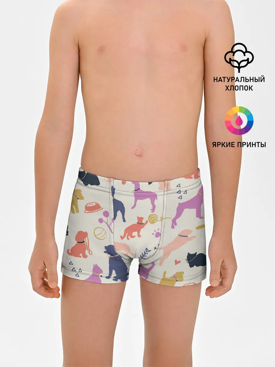 Трусы для мальчиков / Домашние животные паттерн | Pets pattern